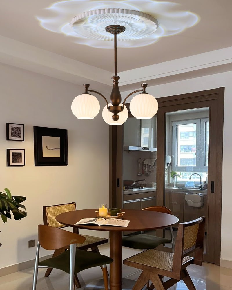 Aurora Chandelier Orb Frosted Vintage - Lamp Outdoor