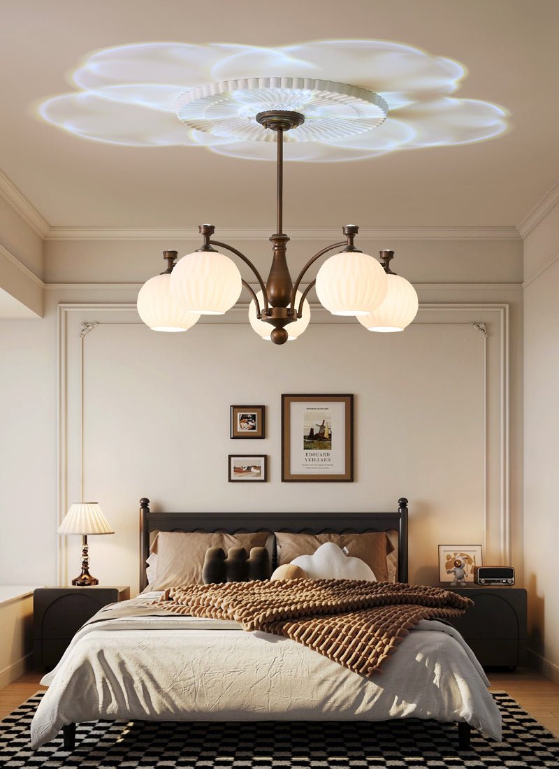 Aurora Chandelier Orb Frosted Vintage - Lamp Outdoor