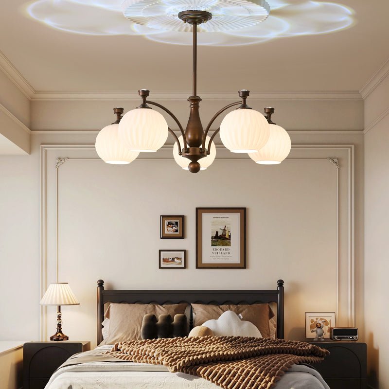 Aurora Chandelier Orb Frosted Vintage - Lamp Outdoor
