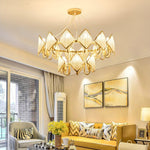 Aurora Chandelier Crystal Leaf Double-Tier - Lamp Outdoor