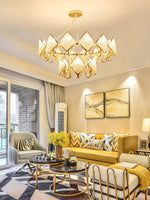Aurora Chandelier Crystal Leaf Double-Tier - Lamp Outdoor