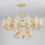 Aurora Chandelier Crystal Leaf Double-Tier - Lamp Outdoor