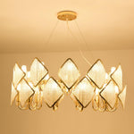 Aurora Chandelier Crystal Leaf Double-Tier - Lamp Outdoor
