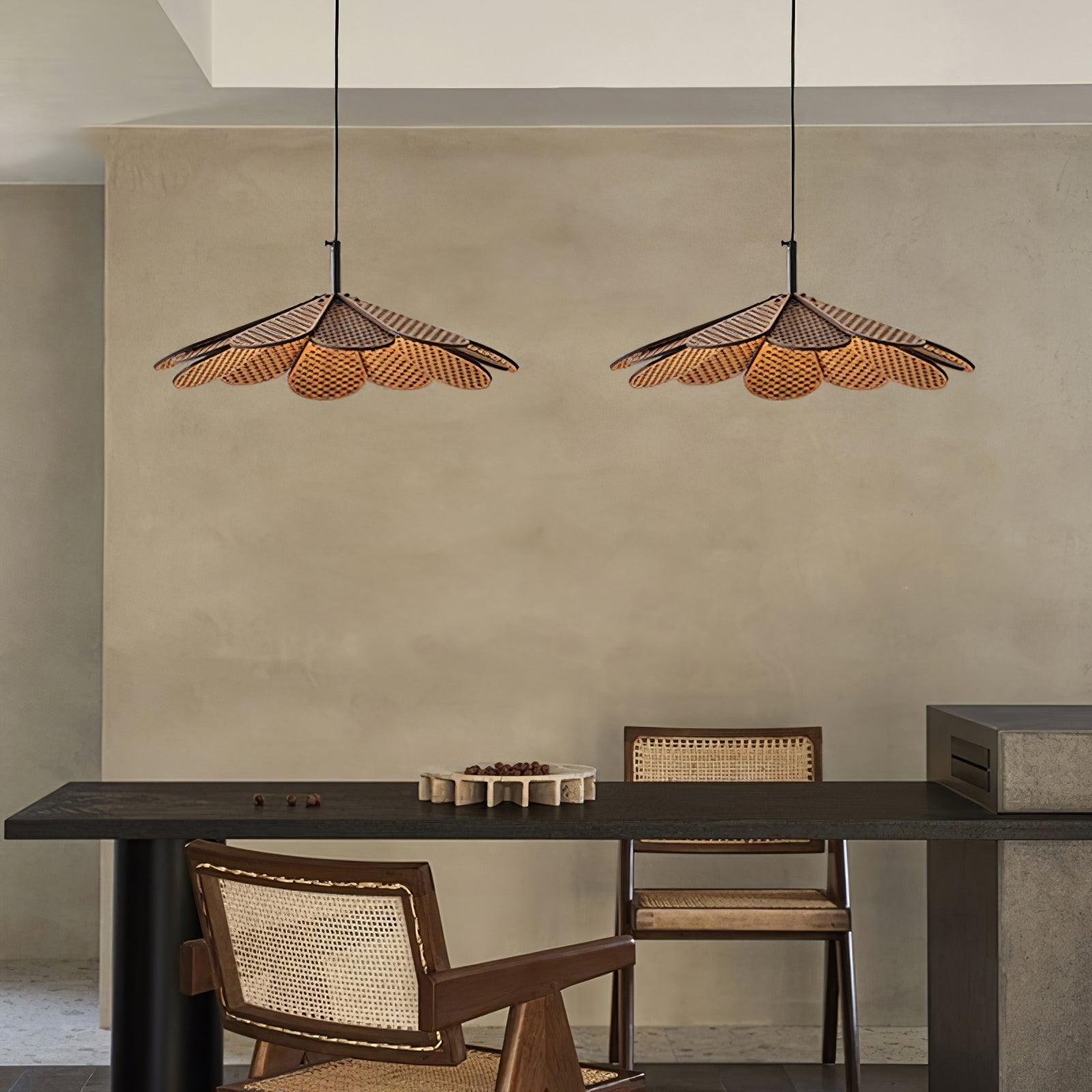 Zevarus Nordic Art Wabi-Sabi Metal Wood Pendant Light - Lamp Outdoor