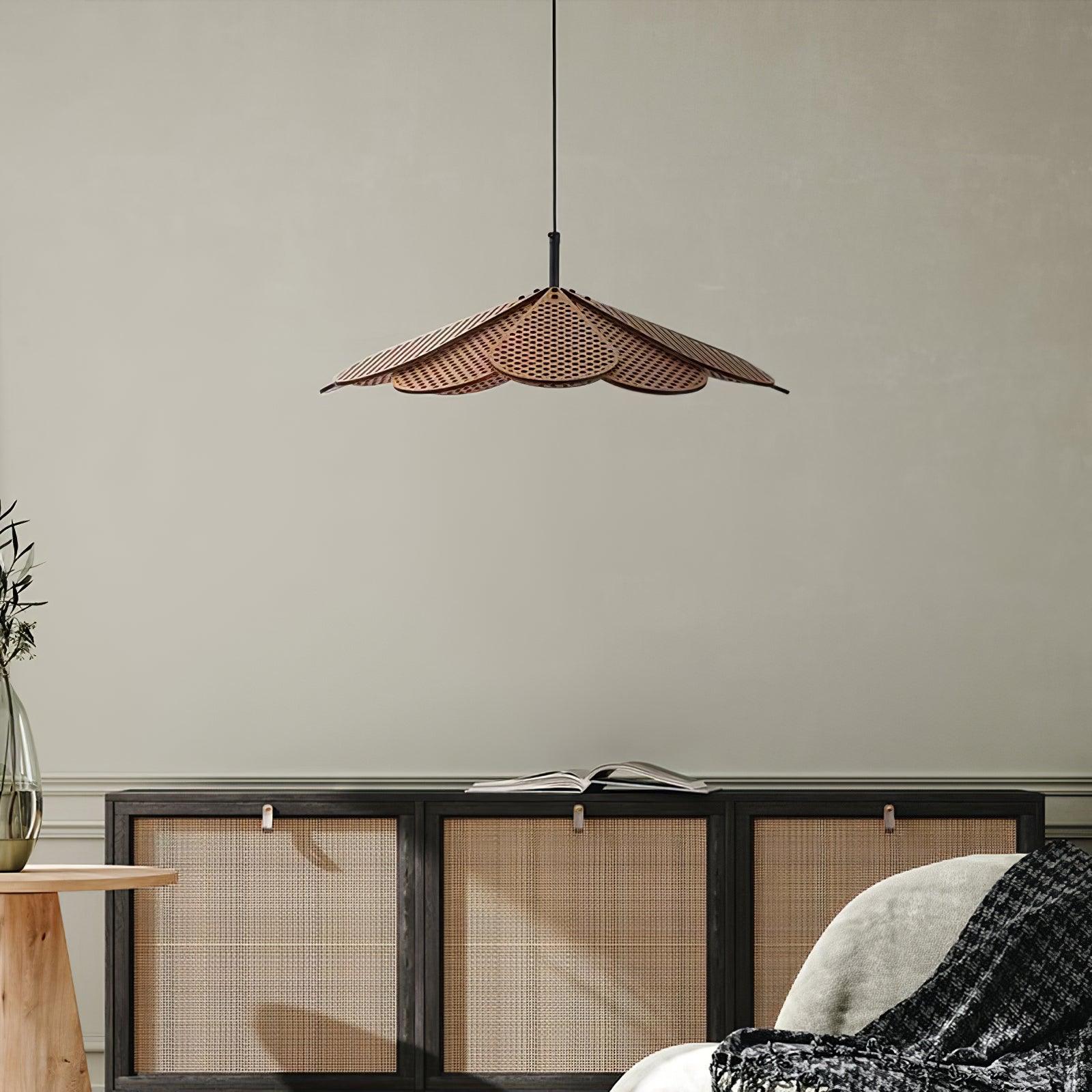 Zevarus Nordic Art Wabi-Sabi Metal Wood Pendant Light - Lamp Outdoor