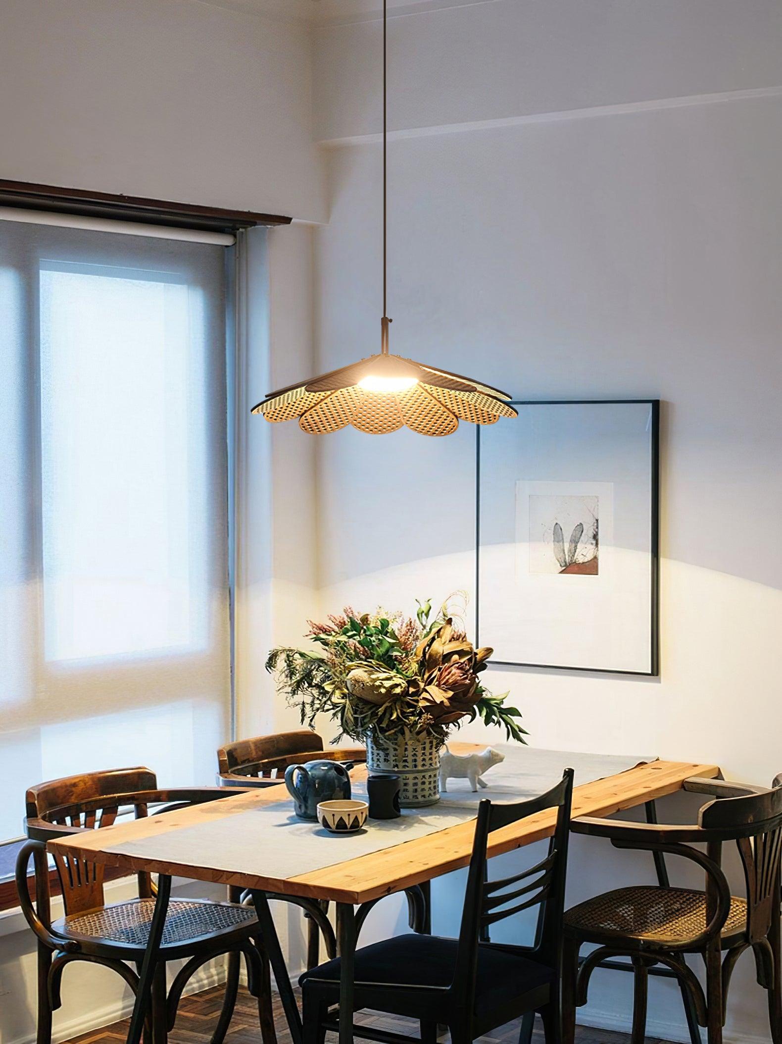 Zevarus Nordic Art Wabi-Sabi Metal Wood Pendant Light - Lamp Outdoor