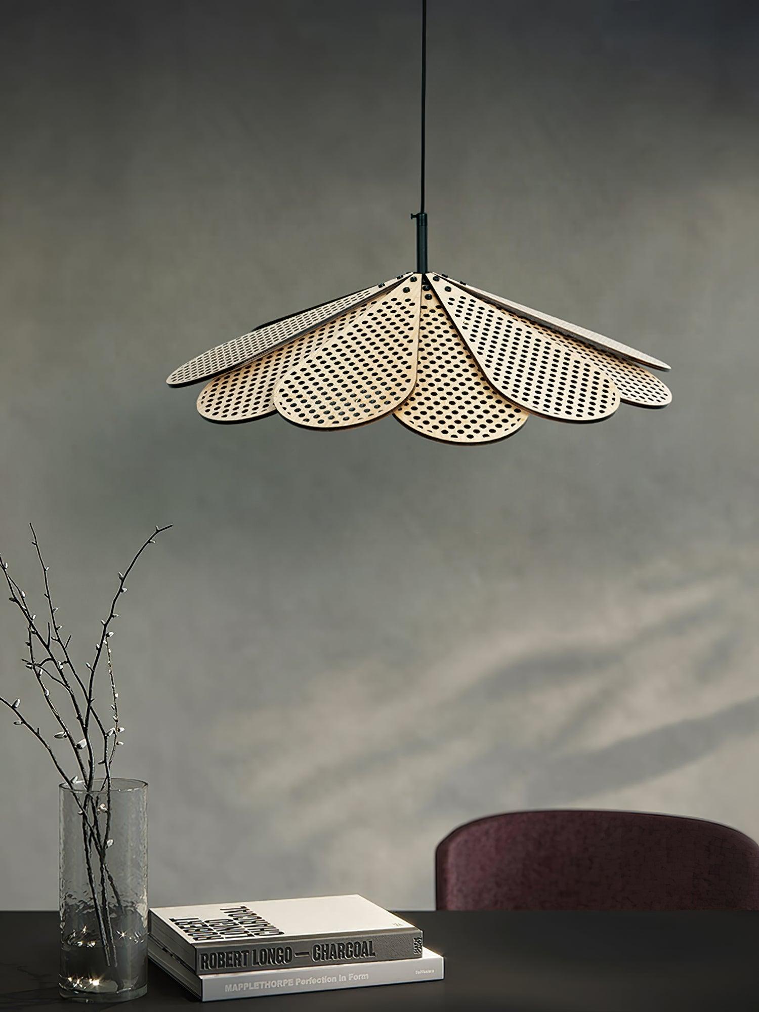 Zevarus Nordic Art Wabi-Sabi Metal Wood Pendant Light - Lamp Outdoor