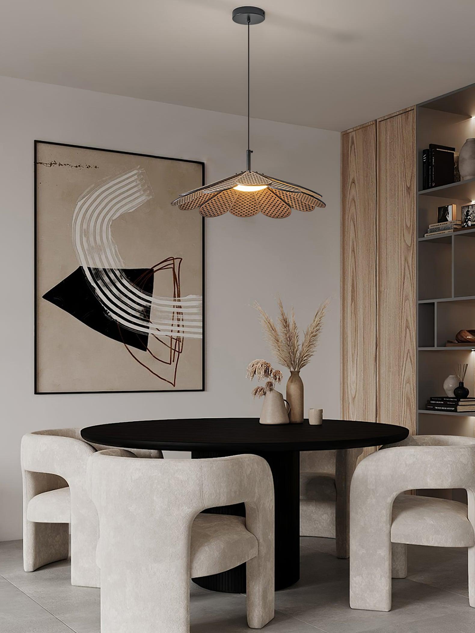 Zevarus Nordic Art Wabi-Sabi Metal Wood Pendant Light - Lamp Outdoor