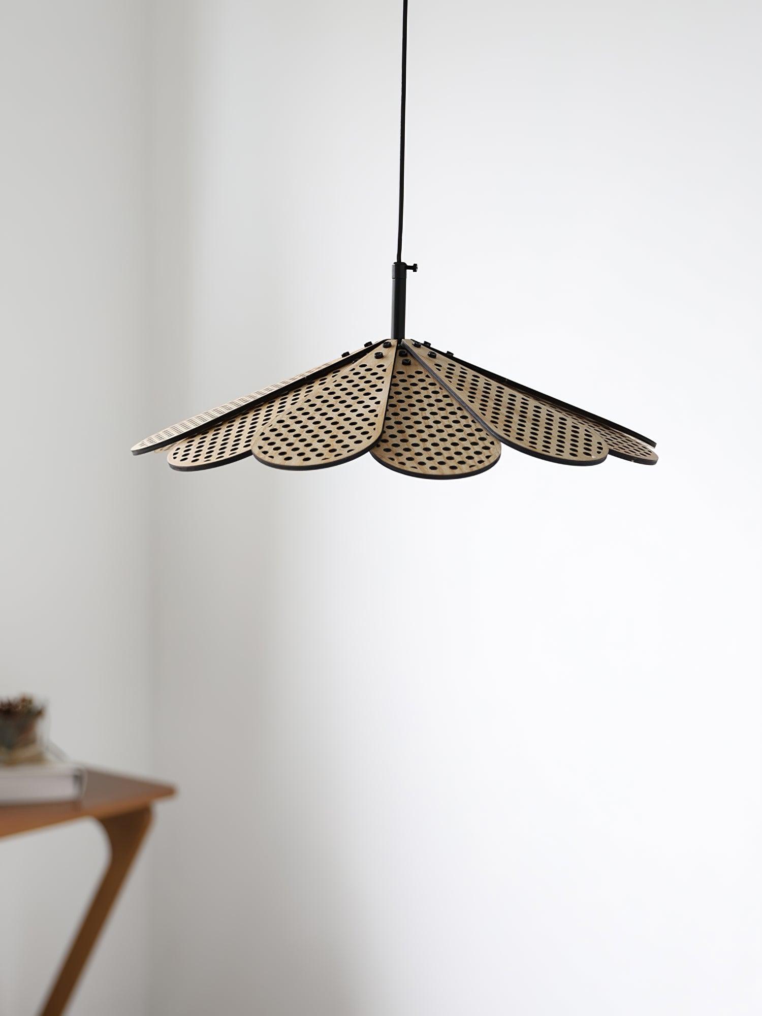 Zevarus Nordic Art Wabi-Sabi Metal Wood Pendant Light - Lamp Outdoor