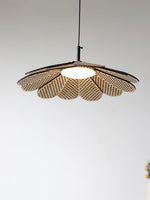 Zevarus Nordic Art Wabi-Sabi Metal Wood Pendant Light - Lamp Outdoor
