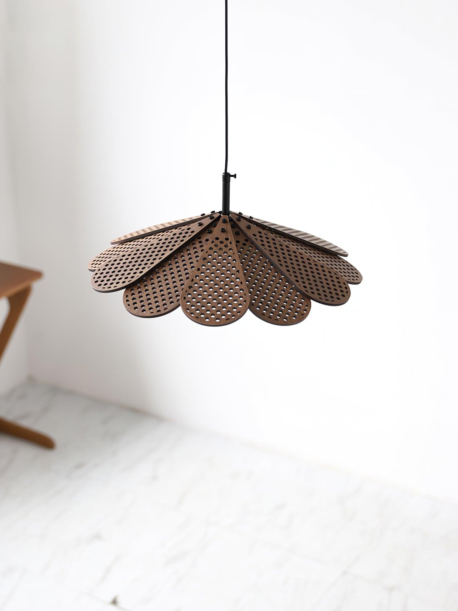 Zevarus Nordic Art Wabi-Sabi Metal Wood Pendant Light - Lamp Outdoor