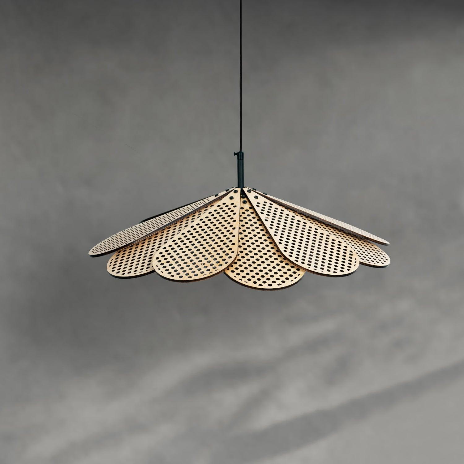 Zevarus Nordic Art Wabi-Sabi Metal Wood Pendant Light - Lamp Outdoor