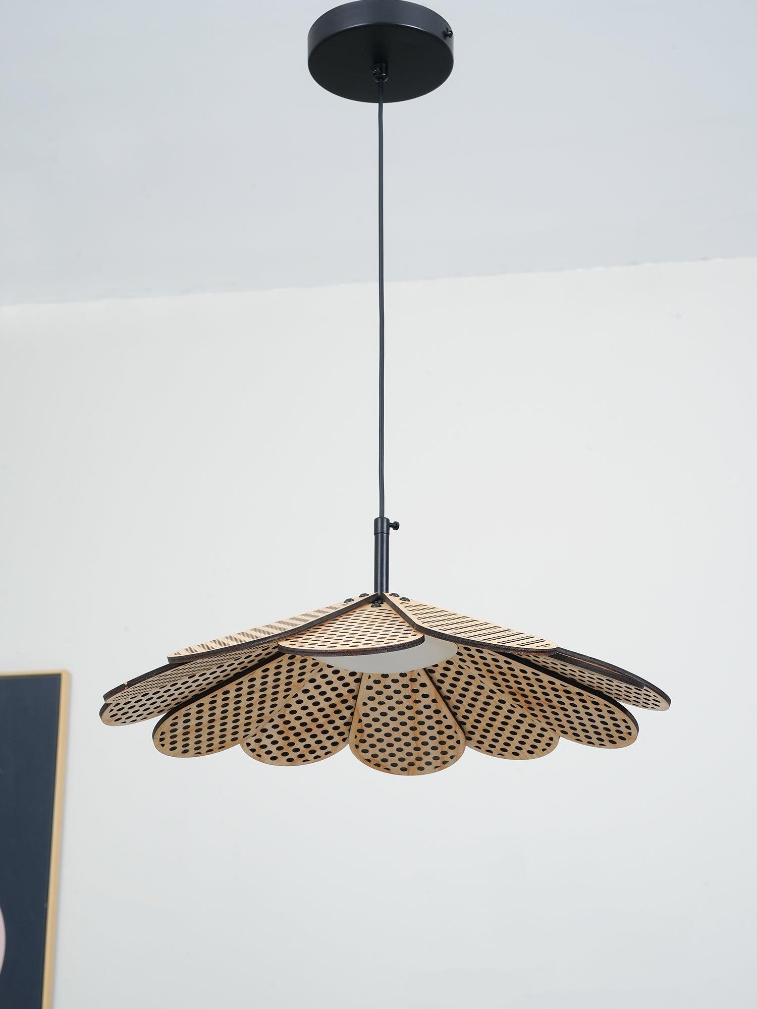Zevarus Nordic Art Wabi-Sabi Metal Wood Pendant Light - Lamp Outdoor