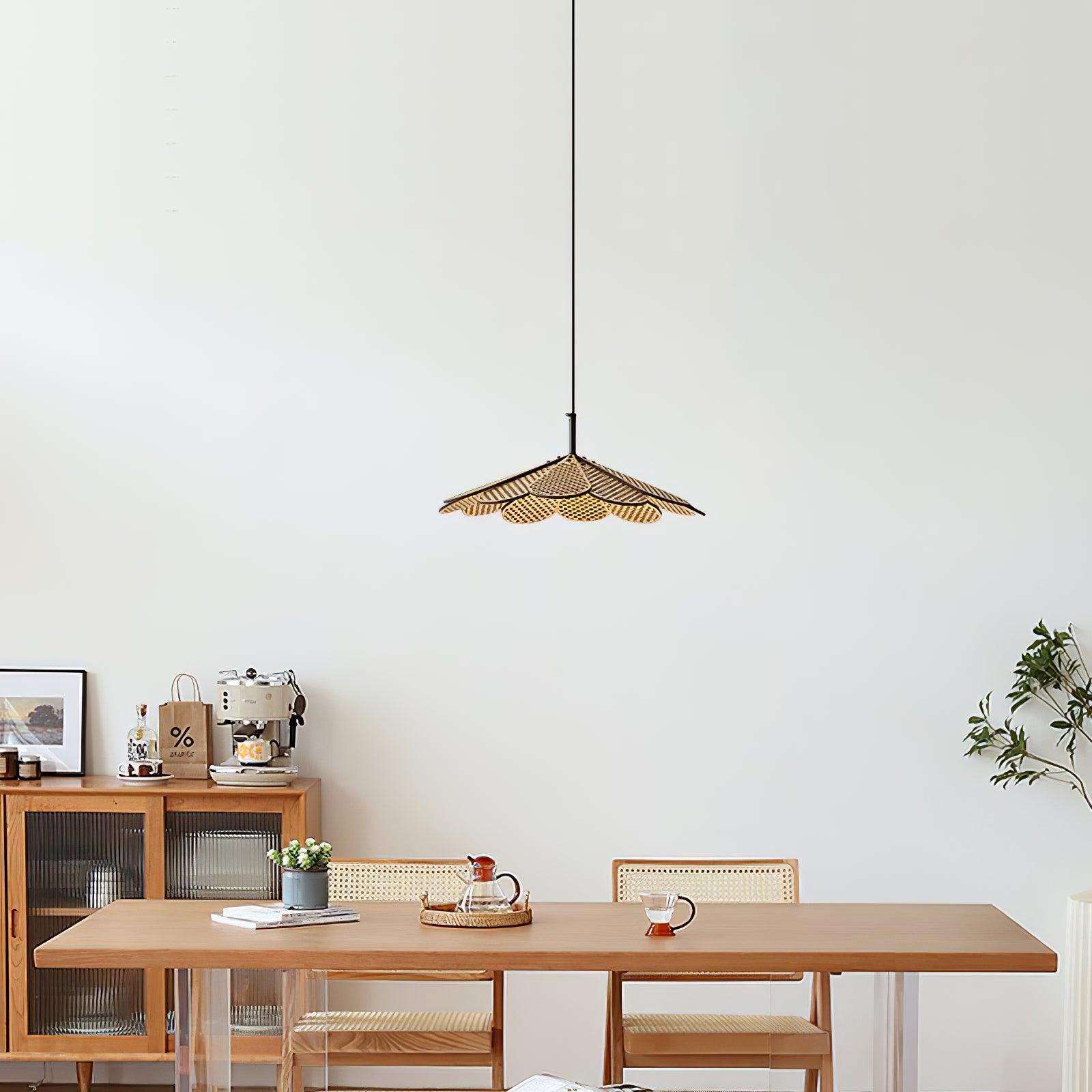 Zevarus Nordic Art Wabi-Sabi Metal Wood Pendant Light - Lamp Outdoor