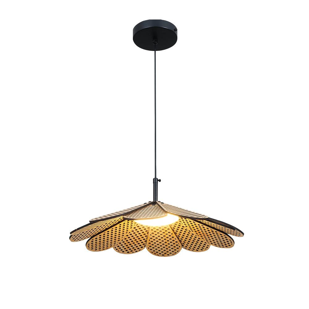 Zevarus Nordic Art Wabi-Sabi Metal Wood Pendant Light - Lamp Outdoor