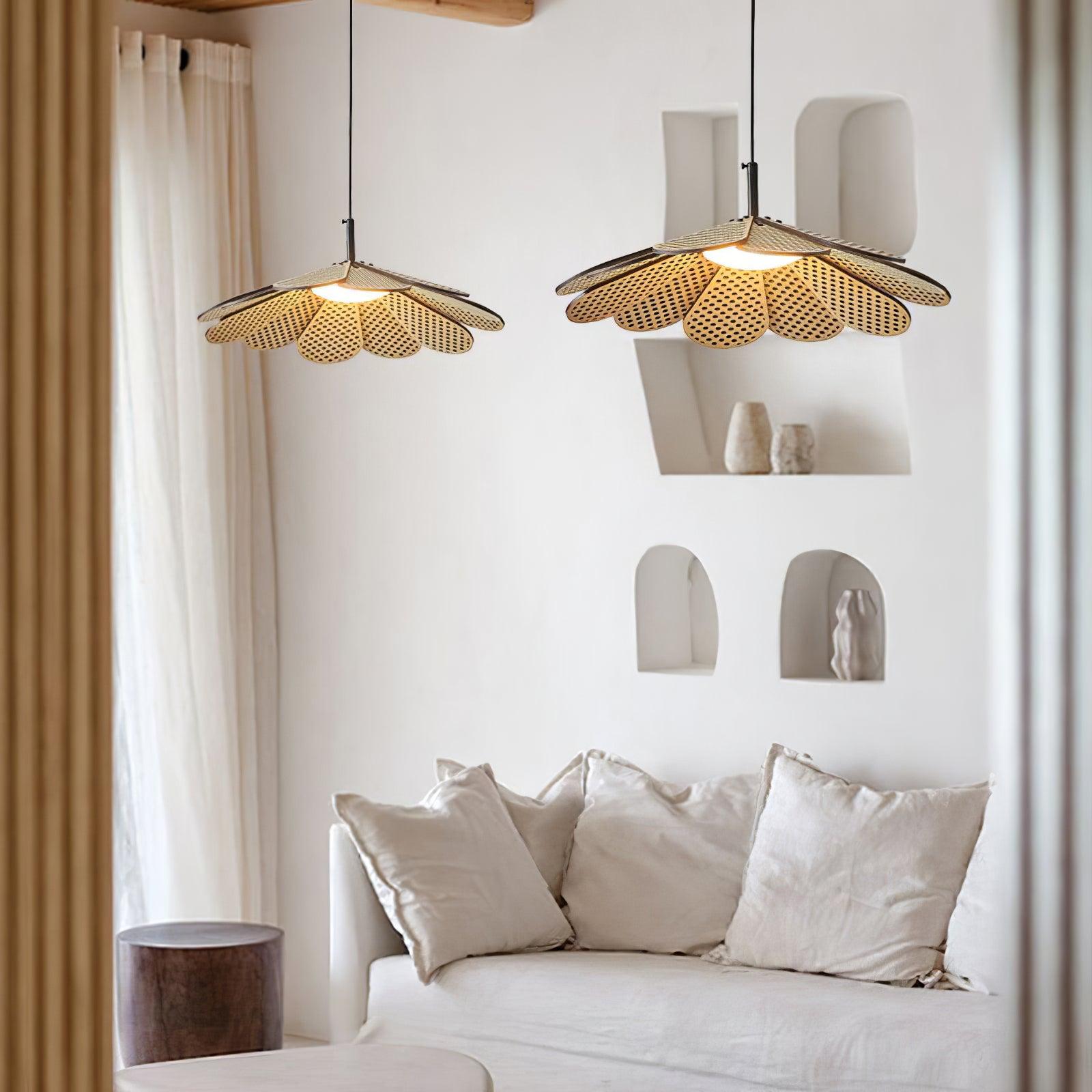 Zevarus Nordic Art Wabi-Sabi Metal Wood Pendant Light - Lamp Outdoor