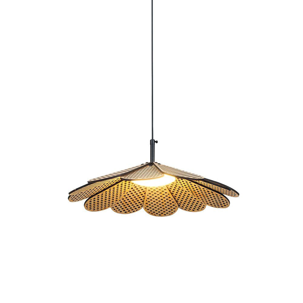 Zevarus Nordic Art Wabi-Sabi Metal Wood Pendant Light - Lamp Outdoor