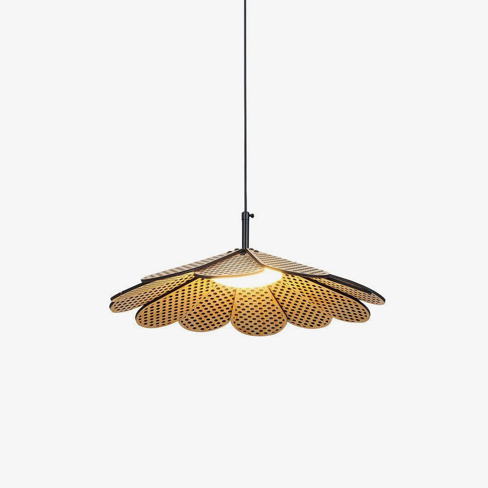 Zevarus Nordic Art Wabi-Sabi Metal Wood Pendant Light - Lamp Outdoor
