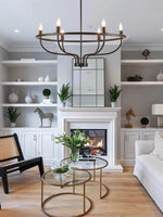 Aurelia Brass Gold Candelabra Chandelier - Lamp Outdoor