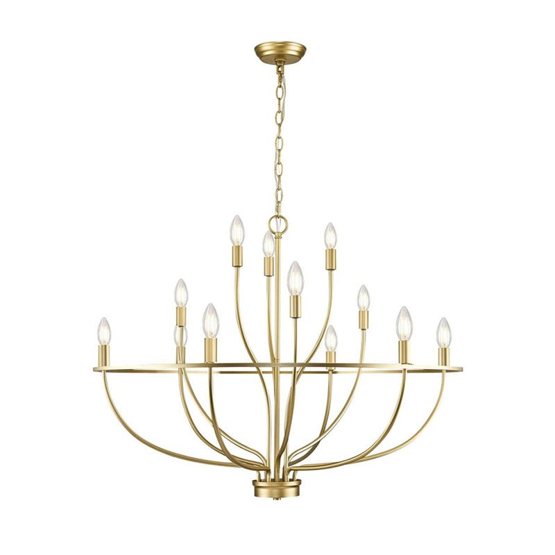 Aurelia Brass Gold Candelabra Chandelier - Lamp Outdoor