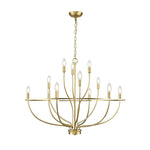 Aurelia Brass Gold Candelabra Chandelier - Lamp Outdoor