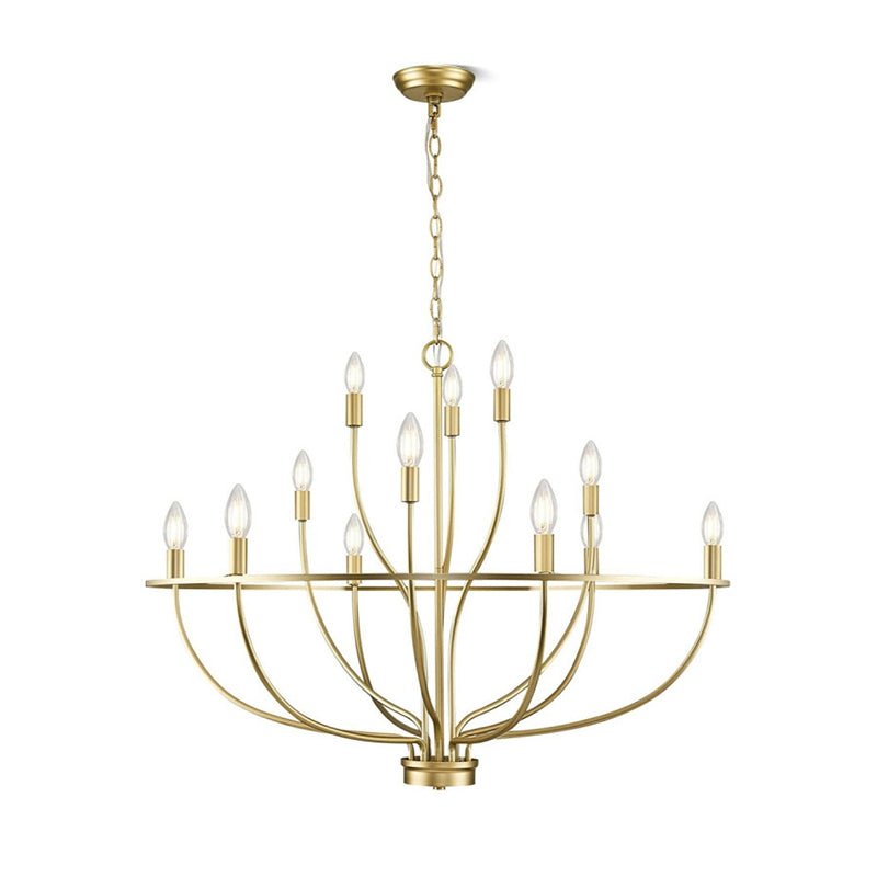 Aurelia Brass Gold Candelabra Chandelier - Lamp Outdoor