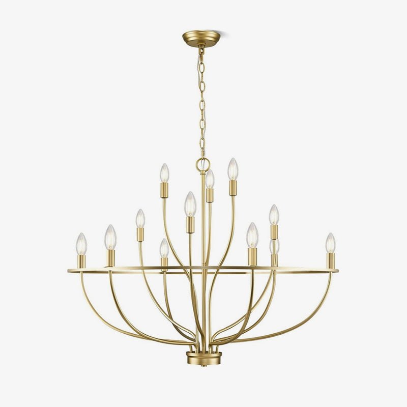Aurelia Brass Gold Candelabra Chandelier - Lamp Outdoor