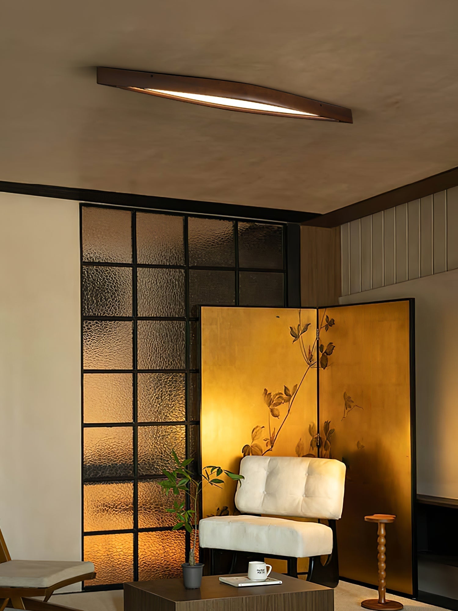 Horizon Linear Wood Ceiling Lamp - Lamp Outdoor