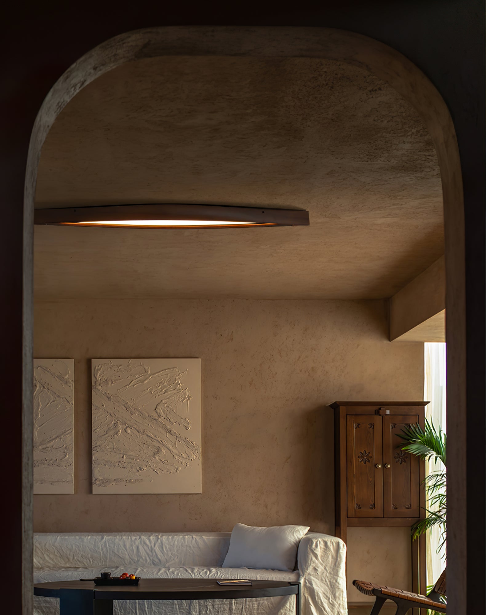 Horizon Linear Wood Ceiling Lamp - Lamp Outdoor