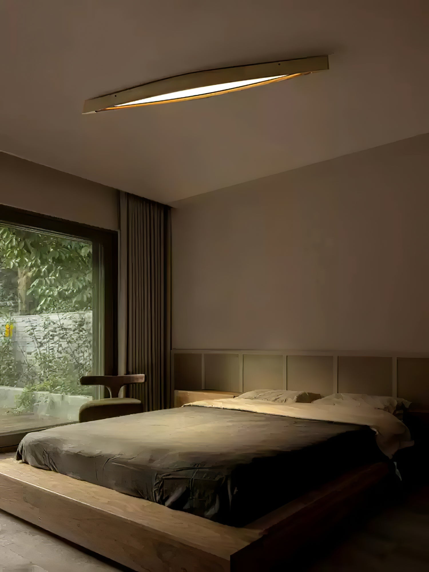 Horizon Linear Wood Ceiling Lamp - Lamp Outdoor