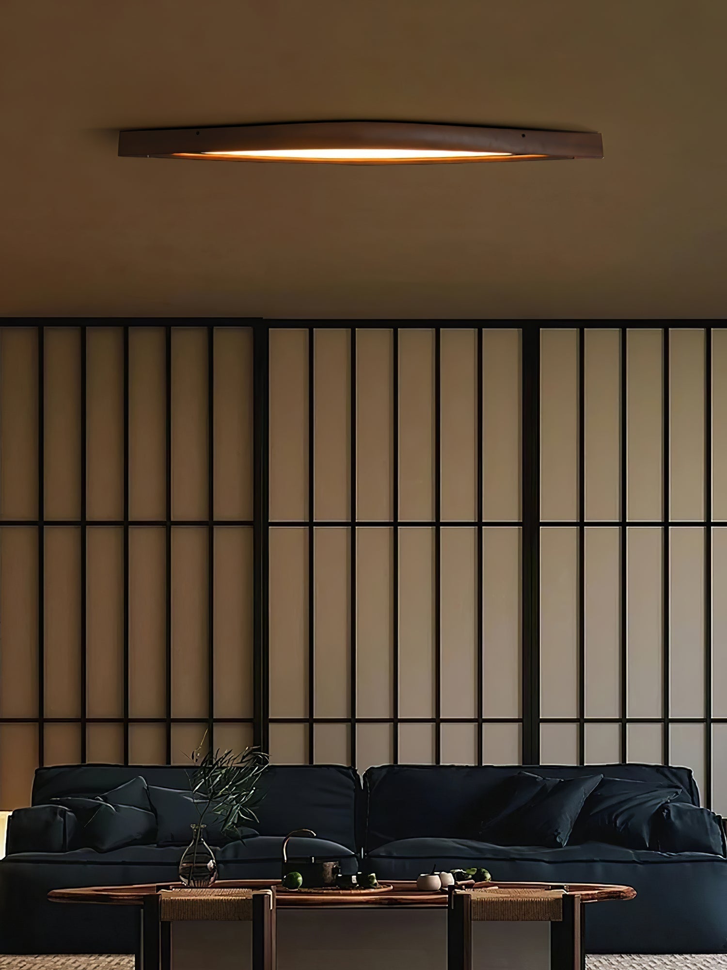 Horizon Linear Wood Ceiling Lamp - Lamp Outdoor