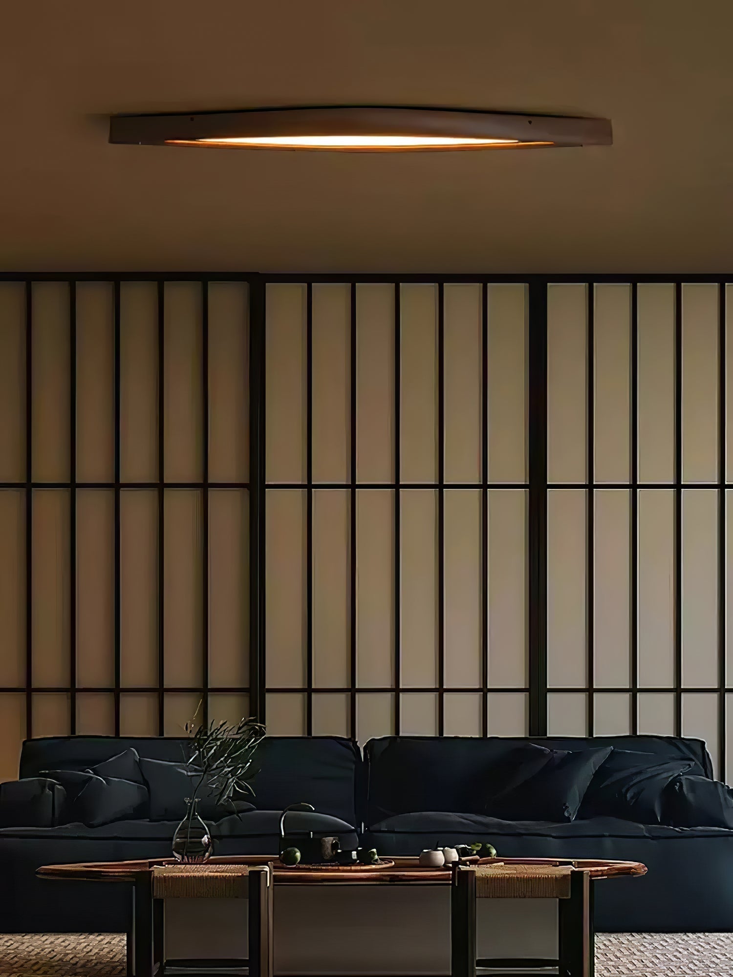 Horizon Linear Wood Ceiling Lamp - Lamp Outdoor