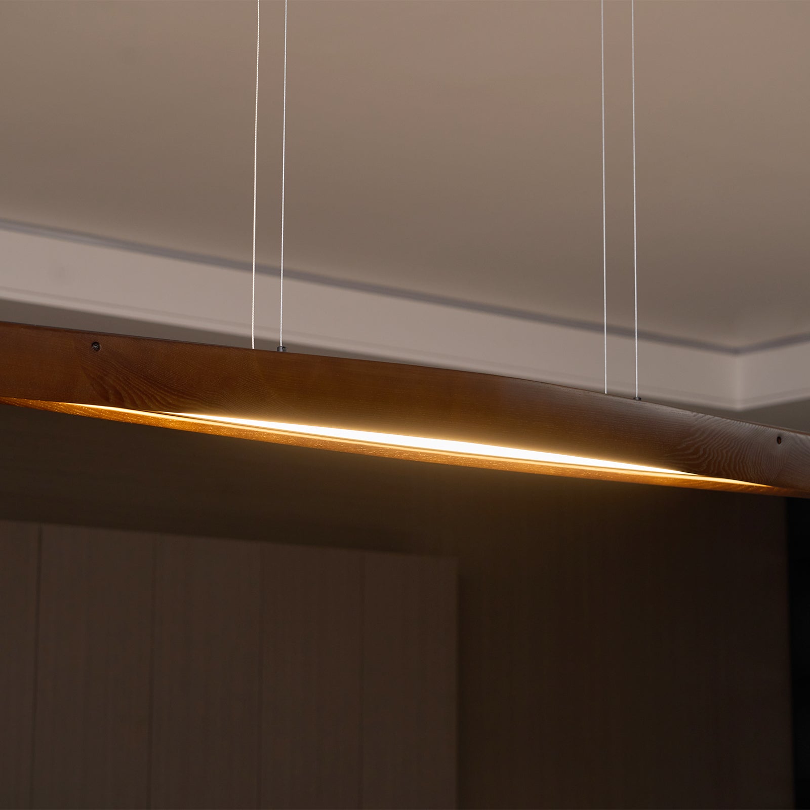 Horizon Linear Wood Pendant Lamp - Lamp Outdoor