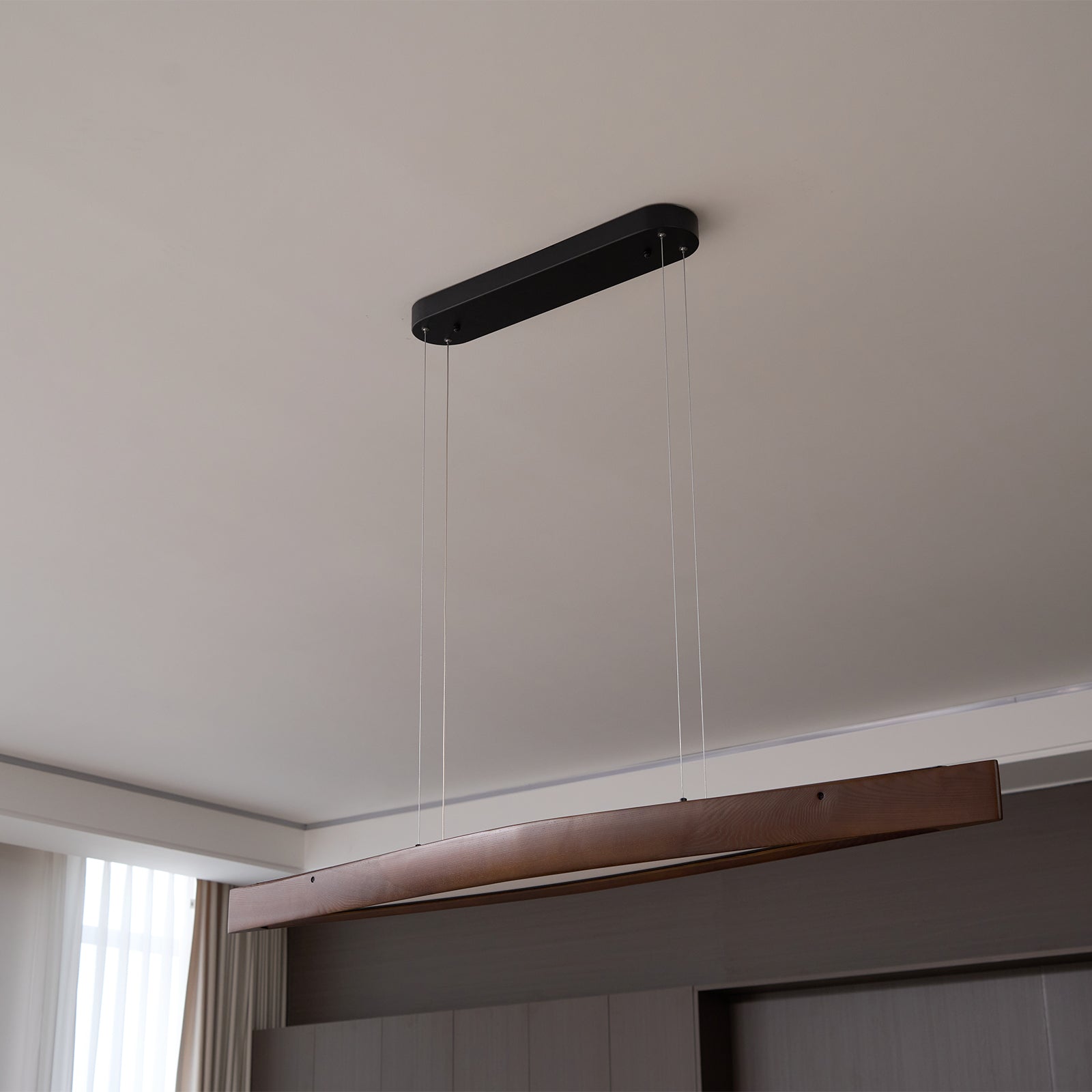 Horizon Linear Wood Pendant Lamp - Lamp Outdoor