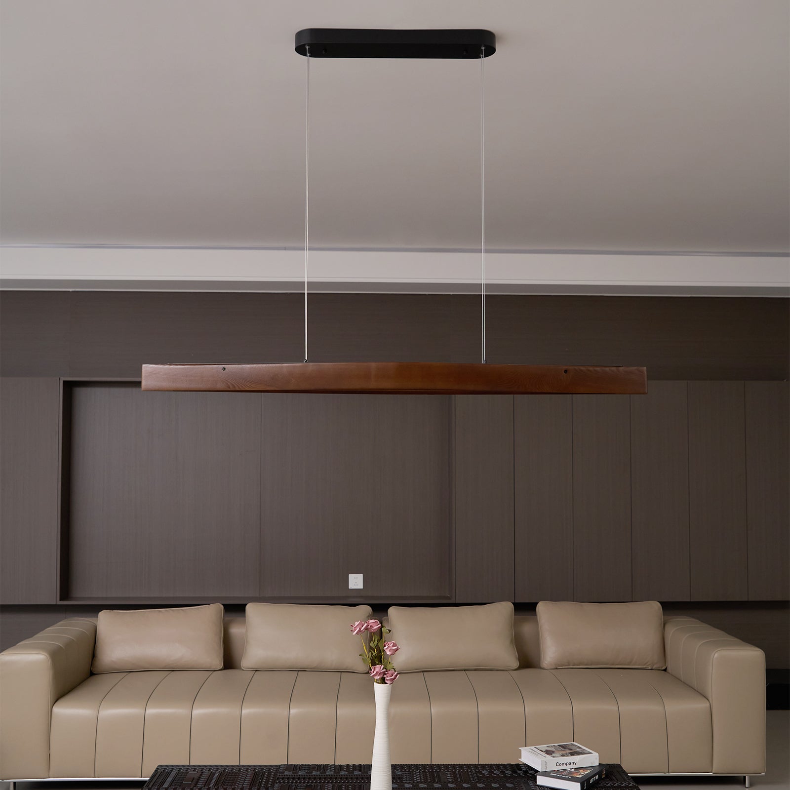Horizon Linear Wood Pendant Lamp - Lamp Outdoor