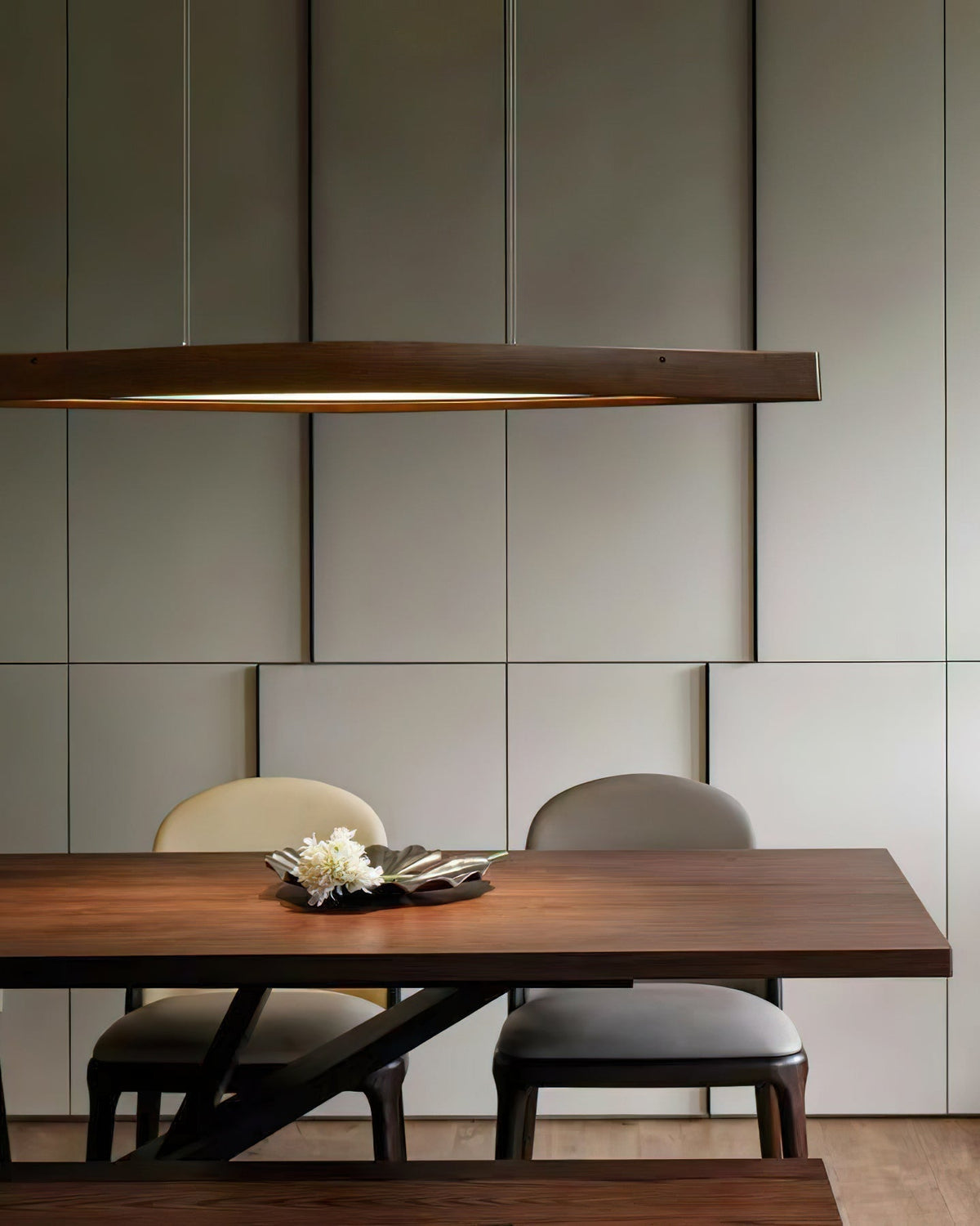 Horizon Linear Wood Pendant Lamp - Lamp Outdoor