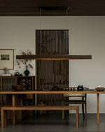 Horizon Linear Wood Pendant Lamp - Lamp Outdoor