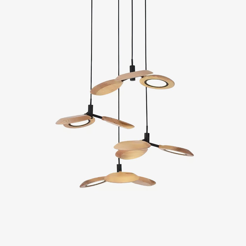 Alnoraris Tiered Wood Pendant Light - Lamp Outdoor