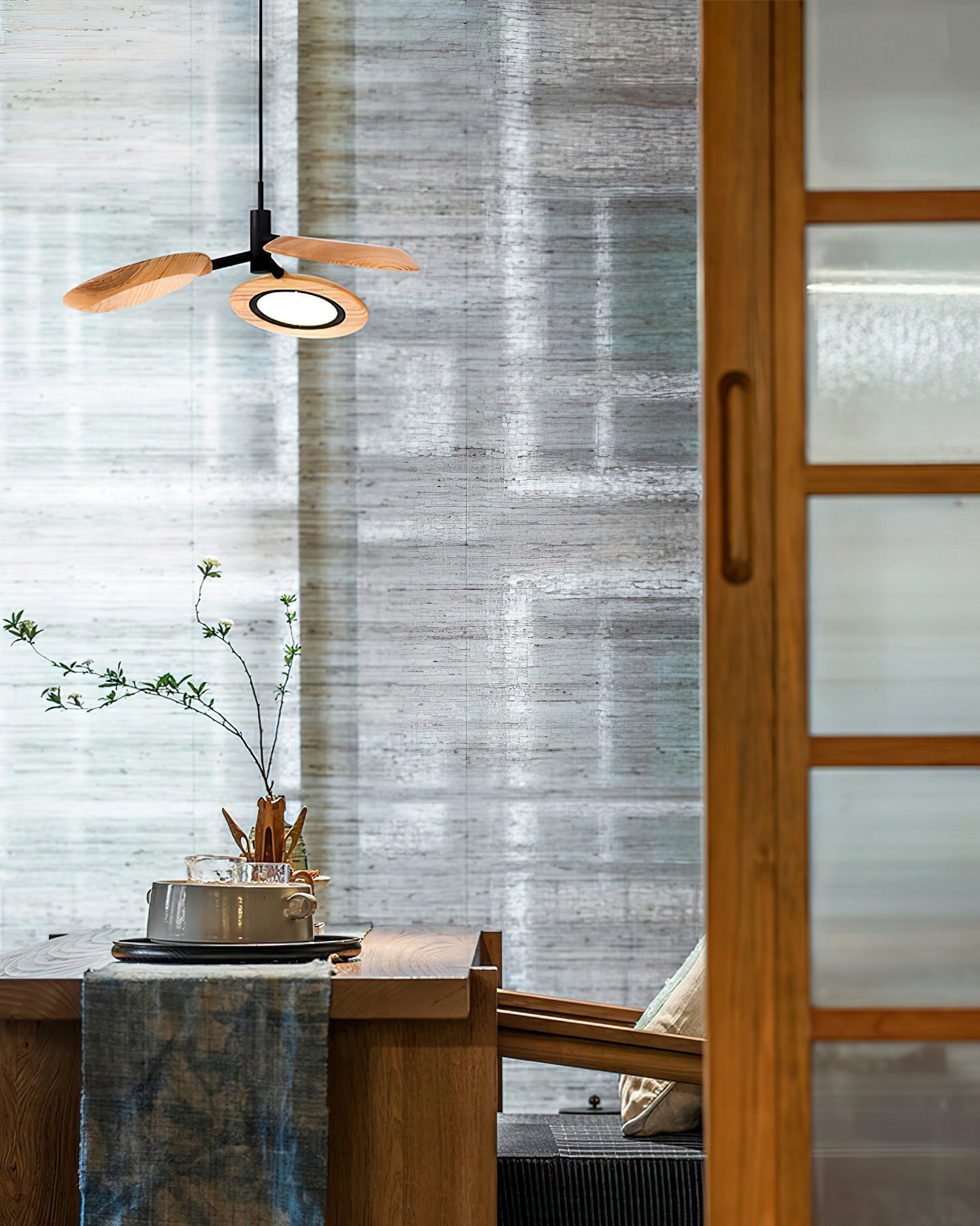 Alnoraris Tiered Wood Pendant Light - Lamp Outdoor