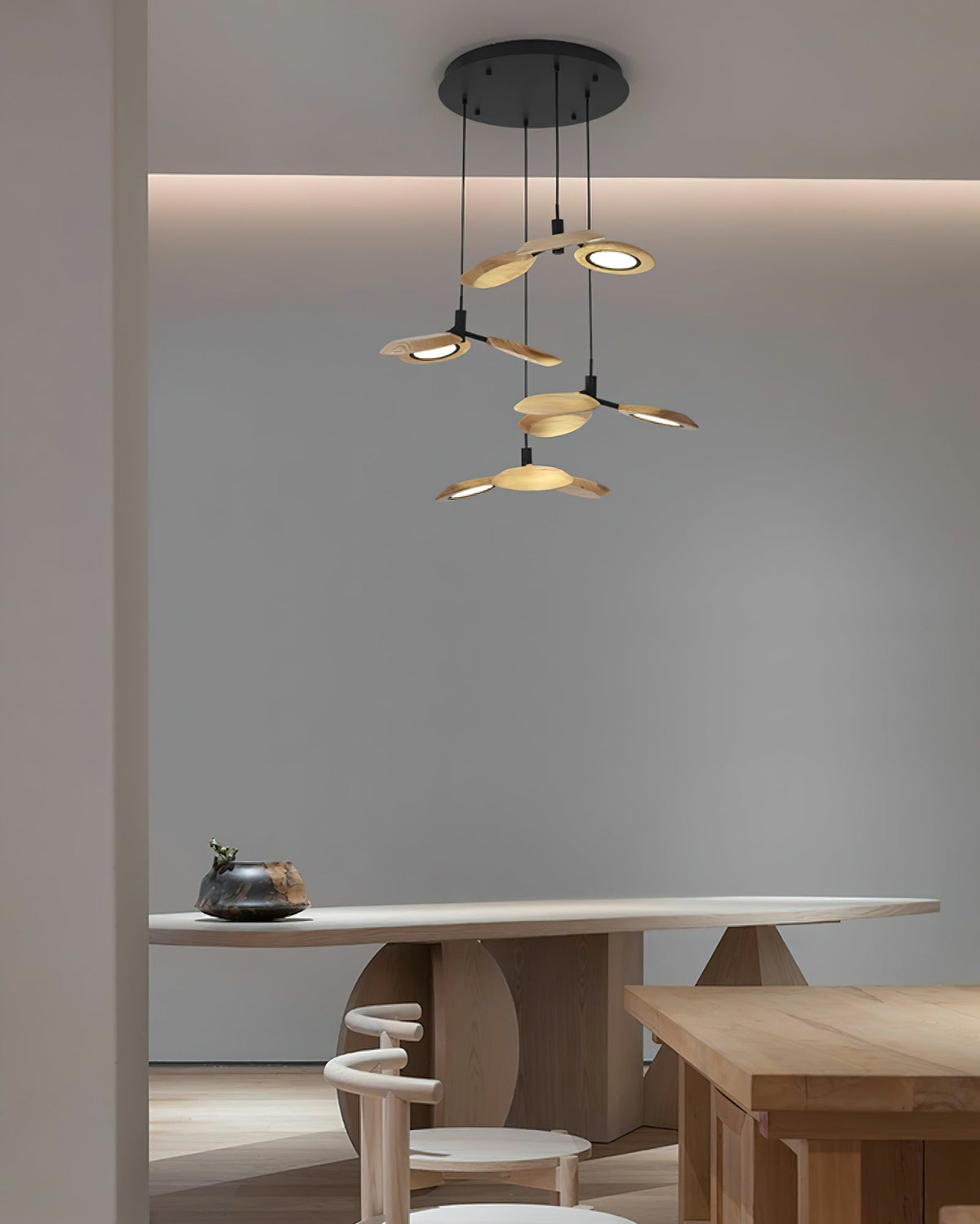 Alnoraris Tiered Wood Pendant Light - Lamp Outdoor