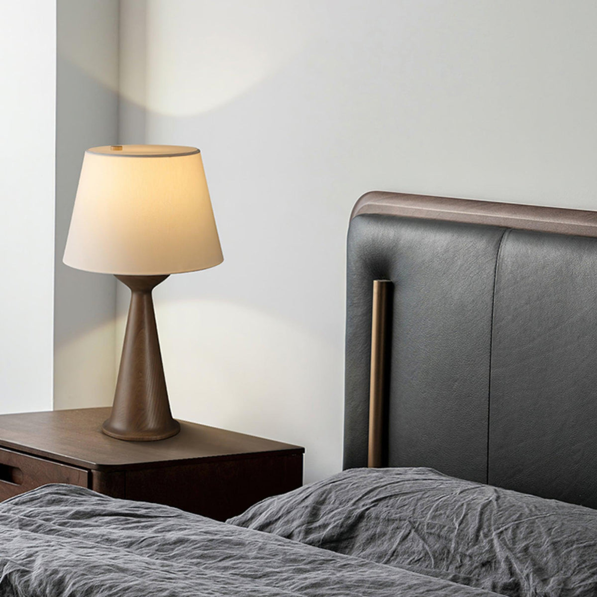 Solis Conical Wood Table Lamp