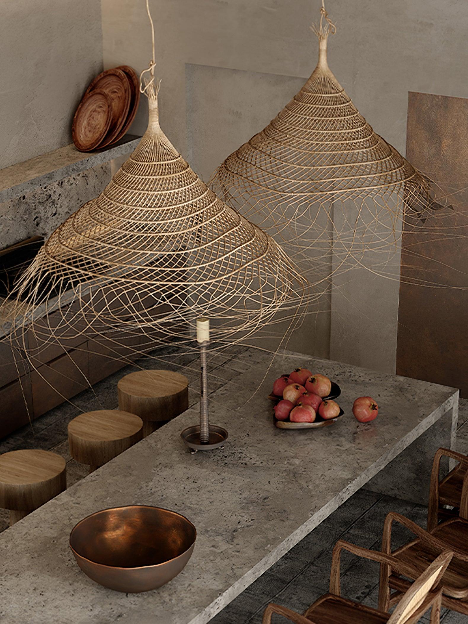 Hues Wicker Pendant Lamp - Lamp Outdoor