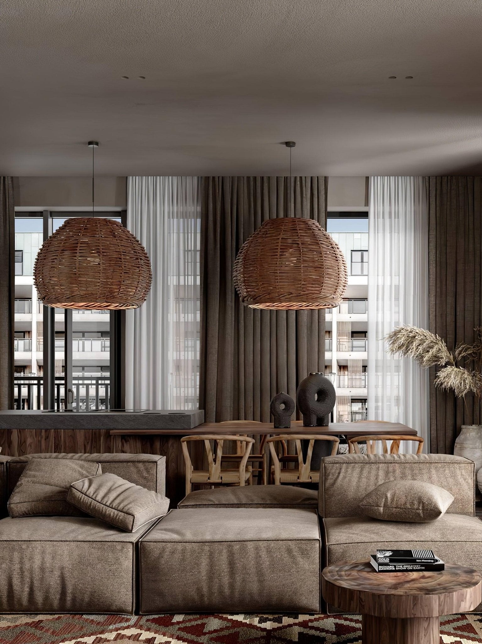 Hues Wicker Pendant Lamp - Lamp Outdoor