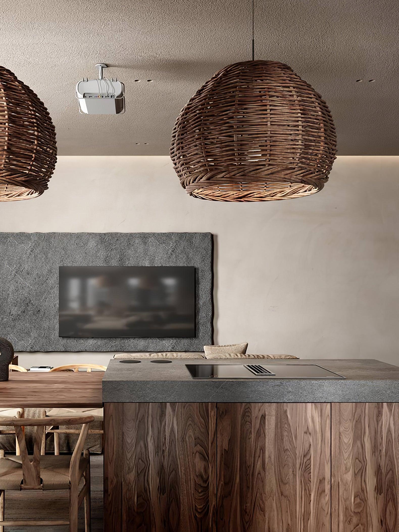 Hues Wicker Pendant Lamp - Lamp Outdoor