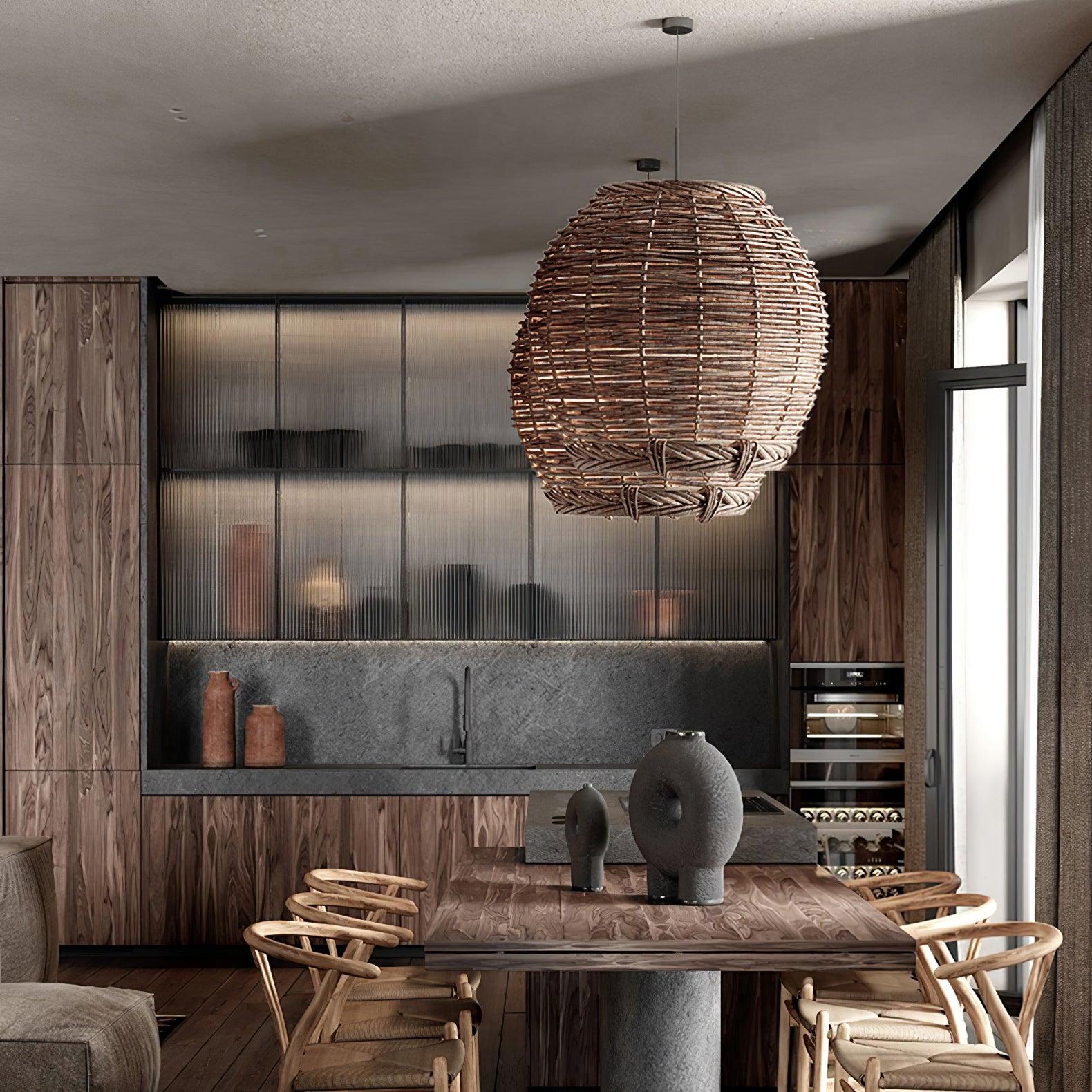 Hues Wicker Pendant Lamp - Lamp Outdoor