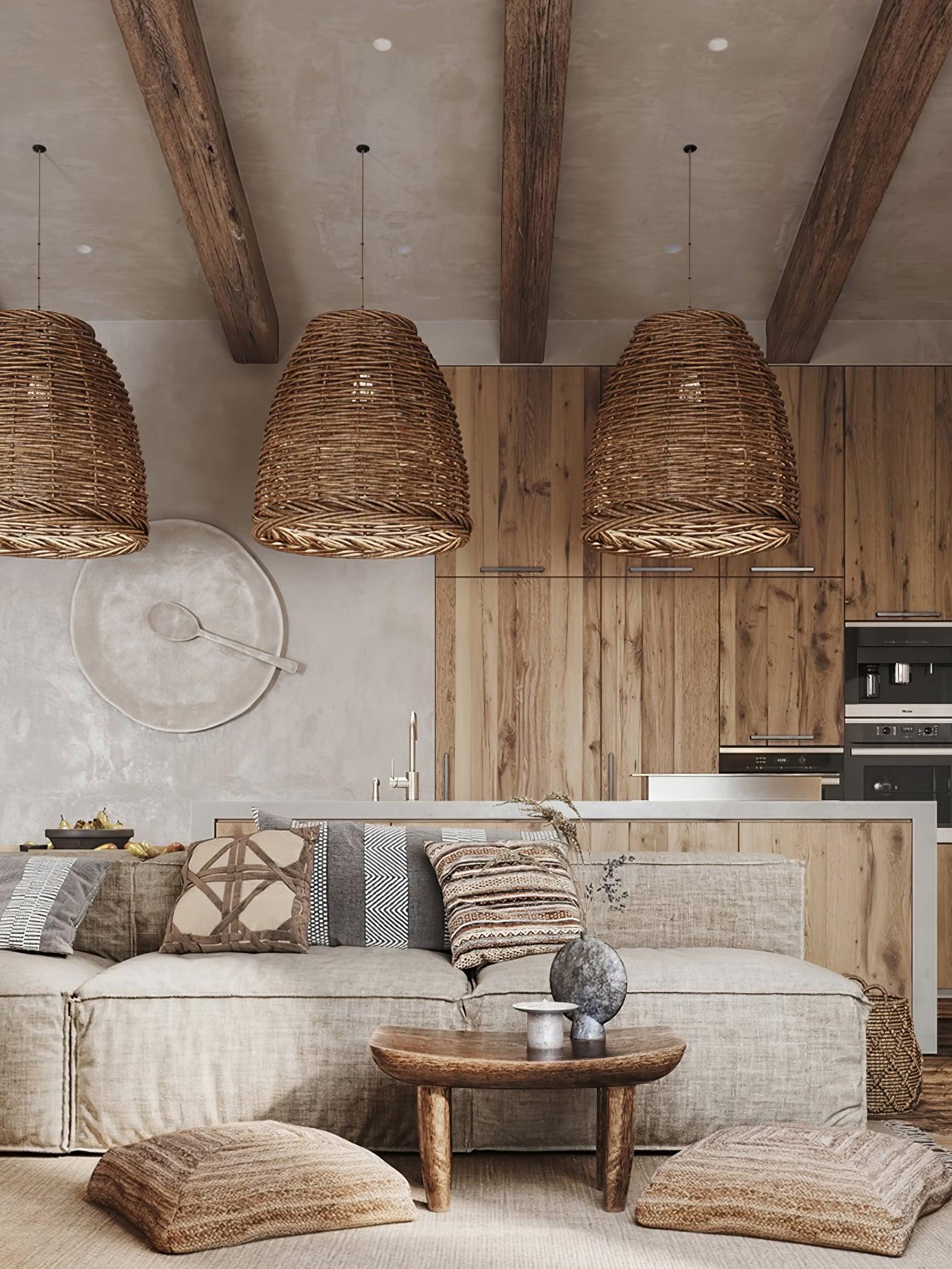 Hues Wicker Pendant Lamp - Lamp Outdoor