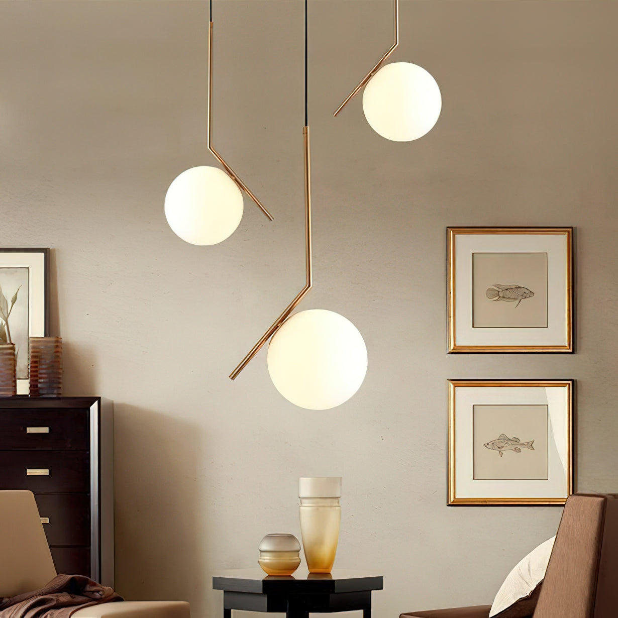 IC Modern Brass Pendant Light