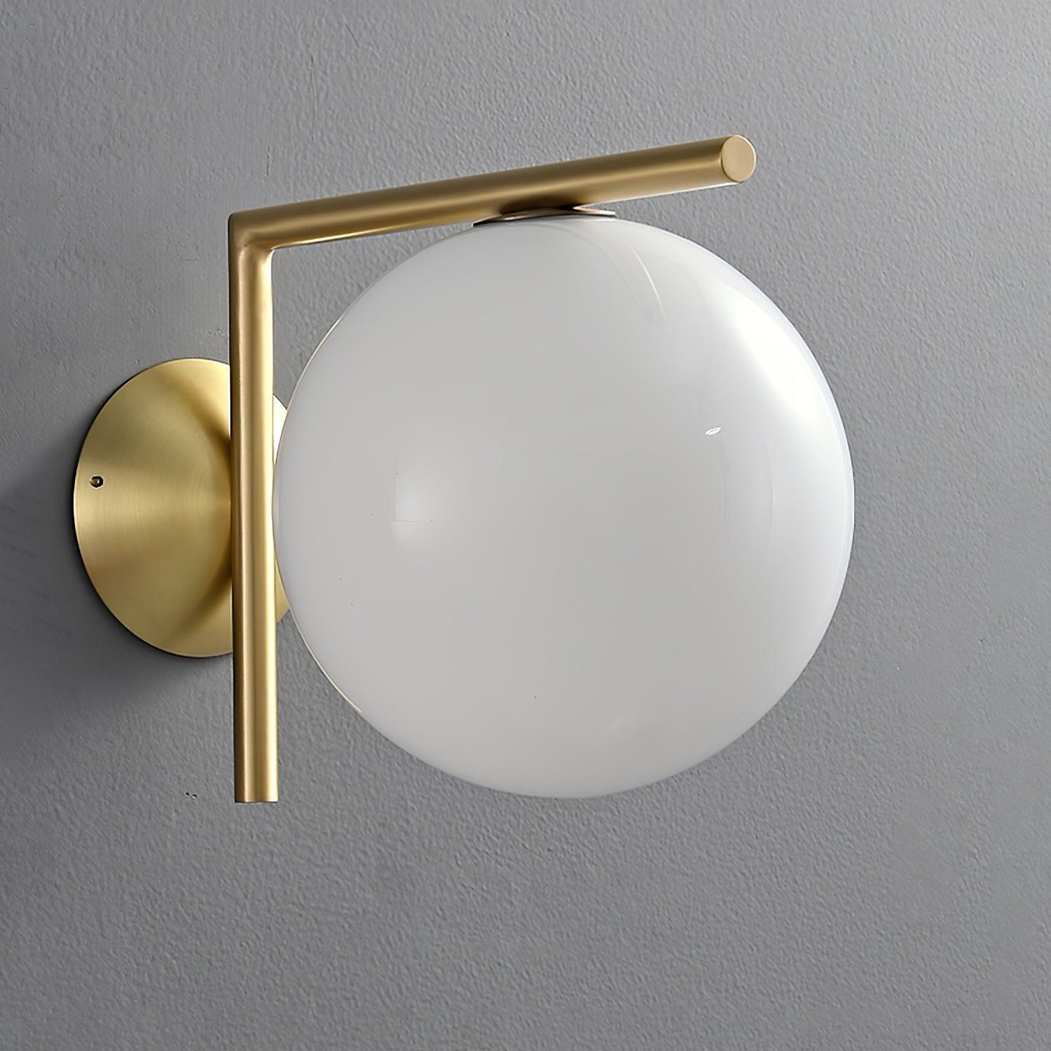 Blown Glass Opal Glass Wall Lamp - Lamp Outdoor