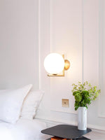 Blown Glass Opal Glass Wall Lamp - Lamp Outdoor