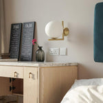 Blown Glass Opal Glass Wall Lamp - Lamp Outdoor